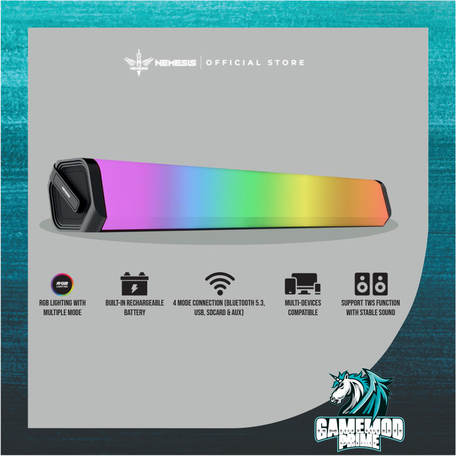 Speaker Soundbar Bluetooth Portable Nemesis BESH X100-Soundbar