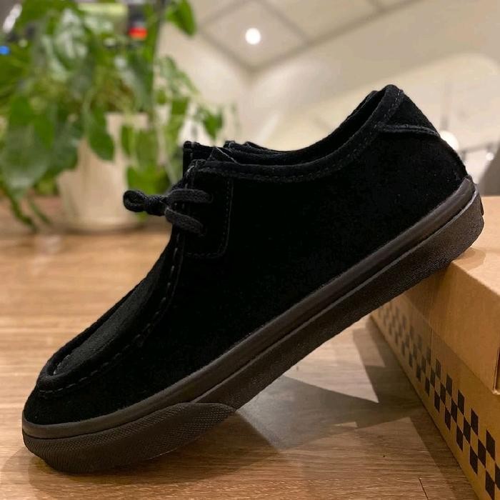 VANS CARVER LO V398 FULL BLACK BLACK JAPAN ORIGINAL Shoes Casual Pria Hitam - 42