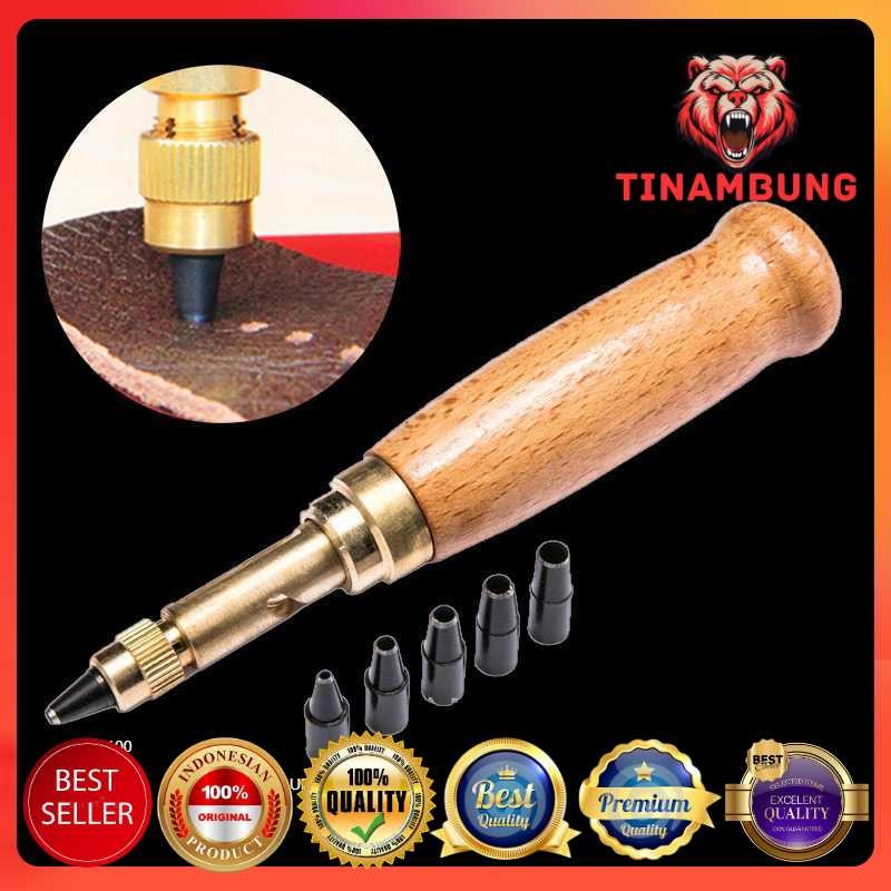 

MIUSIE Alat Pembolong Tali Pinggang Hole Punch 6 Tip 1.5-4mm - MU0179