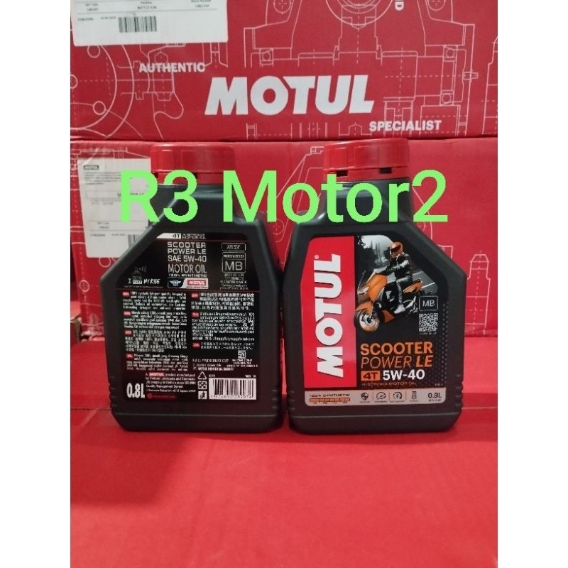 OLI MOTUL SCOOTER POWER LE 4T 5W-40 0.8L UNTUK ALL MATIC MIO,VARIO,BEAT,PCX,VARIO 125,VARIO 150,VARI