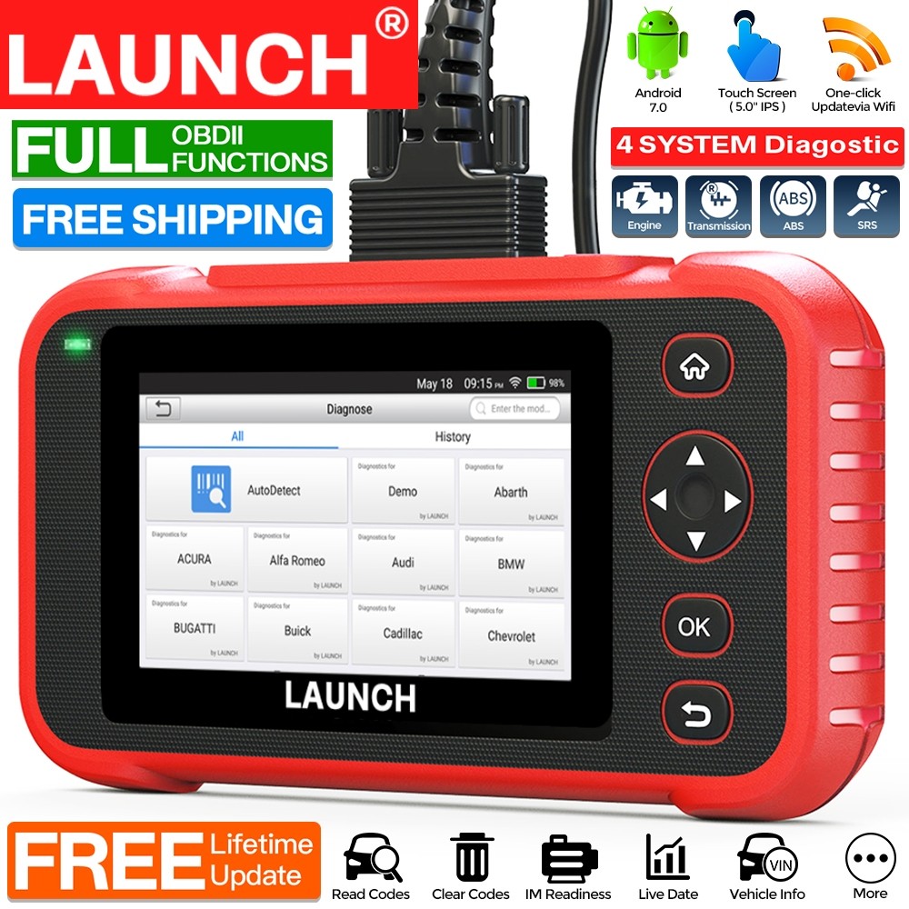 Launch X431 CRP123i OBD2 Scanner 4 Alat Diagnostik Sistem Alat Scanner Mobil Auto Alat Mobil ABS SRS