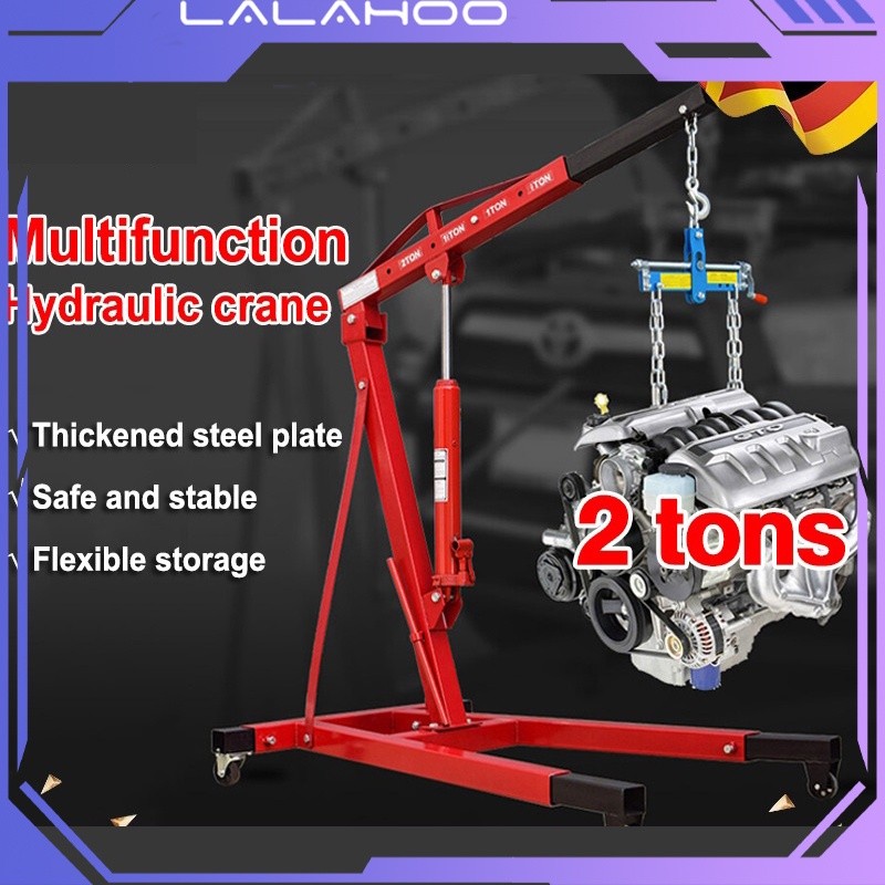 2 TON Heavy Duty Hydraulic Engine Crane  2TON Jack Engine Crane Foldable Engine Crane blaco