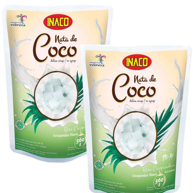 

inaco nata de coco cocopandan 360 gr