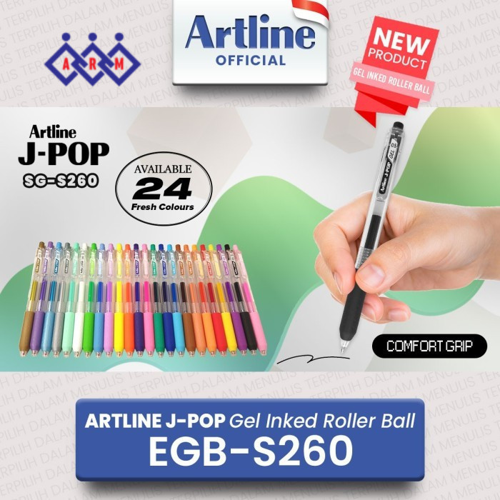 

ARTLINE J-POP GEL EGB-S260 0.5 mm / Bolpoin Artline JPOP (1PCS) + Best Seller