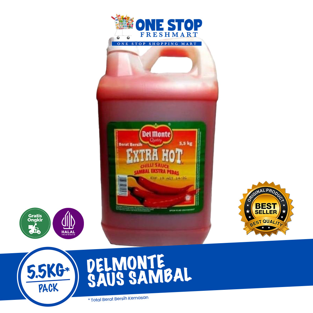 

DELMONTE SAUS SAMBAL GALON EXTRA HOT 5,5KG