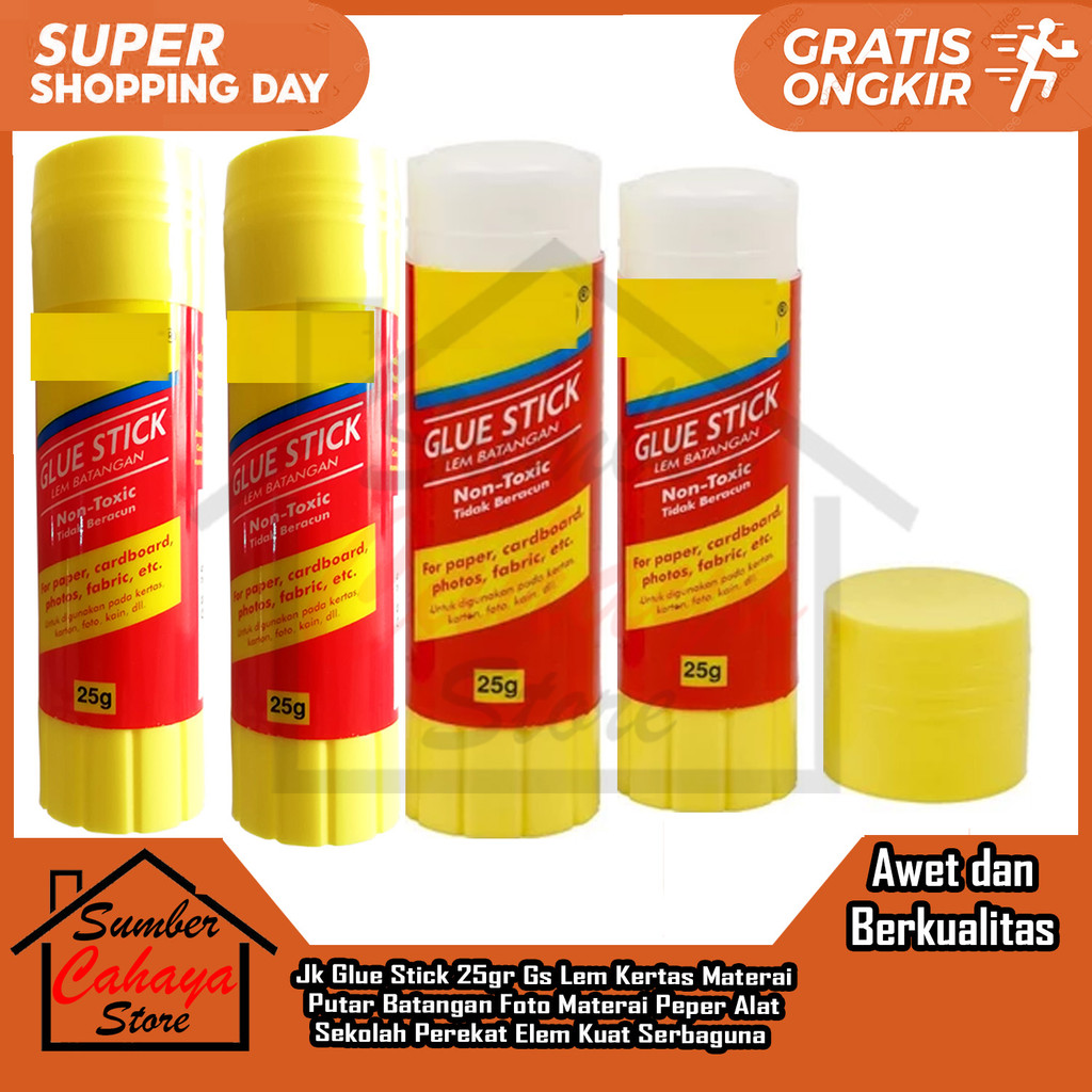 

Glue Stick 25gr Jk Gs-25 Lem Kertas Foto Materai Karton Kain Stik Putar Putih Kecil 25 Gram Lim Batangan Batang Perekat Paper Elem Serbaguna Non Toxic Alat Perlengkapan Sekolah Kantor Rekatkan Lekat Perekat Kuat