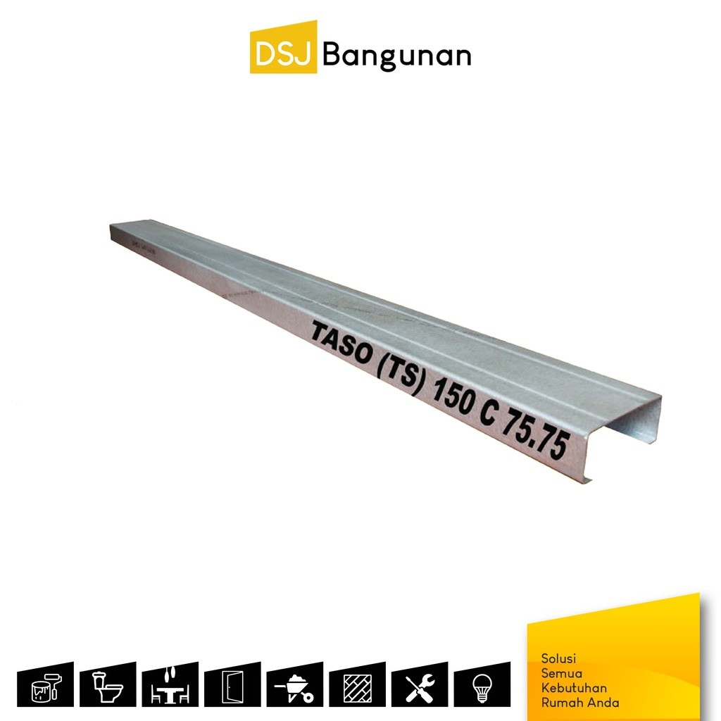 Taso C 75x75 Canal Rangka Baja RinganCO