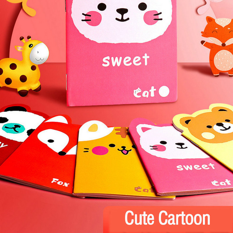 

10/20/40Pcs A7 120X85mm Cartoon Cute Mini Pocket Notebook Portable Diary Note Book ildren's Small Prize Booklet 40Pagess/1Pcs