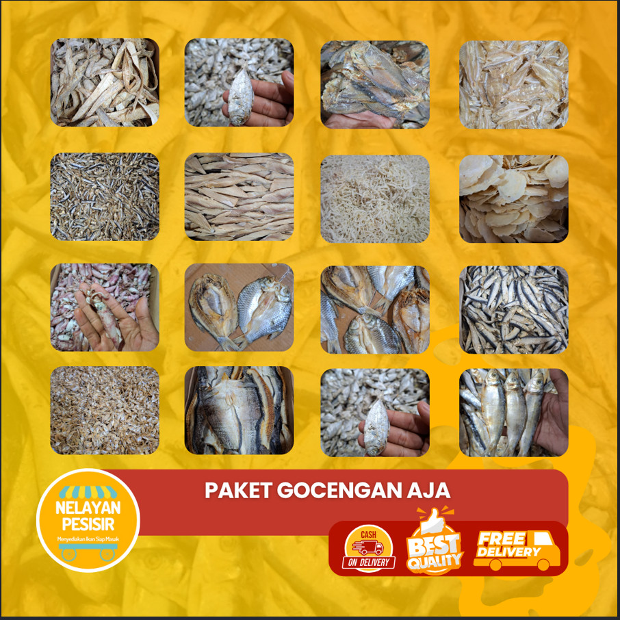

Ikan Asin Serba Goceng 5000 1 Bungkus Setiap Berat Ada Di Deskripsi Ya