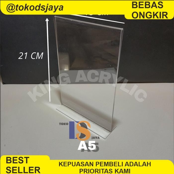 

PROMO Acrylic Bening Qris Nomor Meja A5, A6, 12cm x 8cm, 10cm x 6 cm TEBAL 2MM - A5 15cm x 21cm