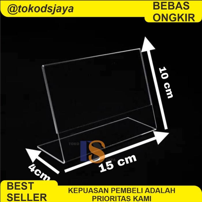 

PROMO A6 LL - Akrilik Tempat Barcode/Qris/Brosur/Nomor Meja [ 15 x 10 cm ] Tebal 2mm Acrylic Stand - A6 LL