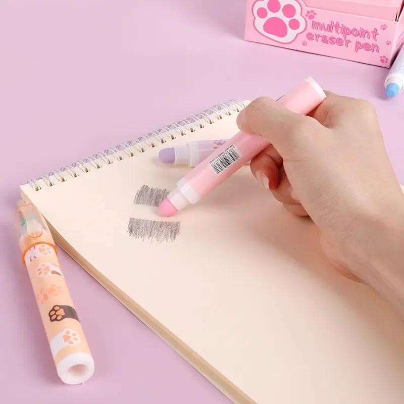 

Novelty Pen Type Erasers Kawaii Pencil Erasers for Kids Students Korean Stationery Corrector Tools School Office Supplies