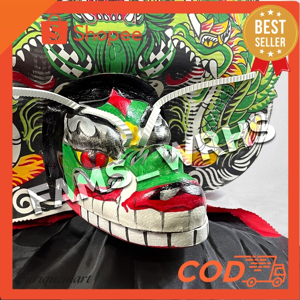 Barongan Anak Ukuran Jumbo Spons Devil / Barongan Anak / Barongan Spons / Barongan Hijau/ Barongan M