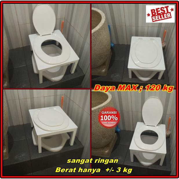 Dudukan Kursi Toilet Jongkok Portable untuk Para Ibu Hamil dan Orang Tua Bisa untuk Orang Sakit Sara
