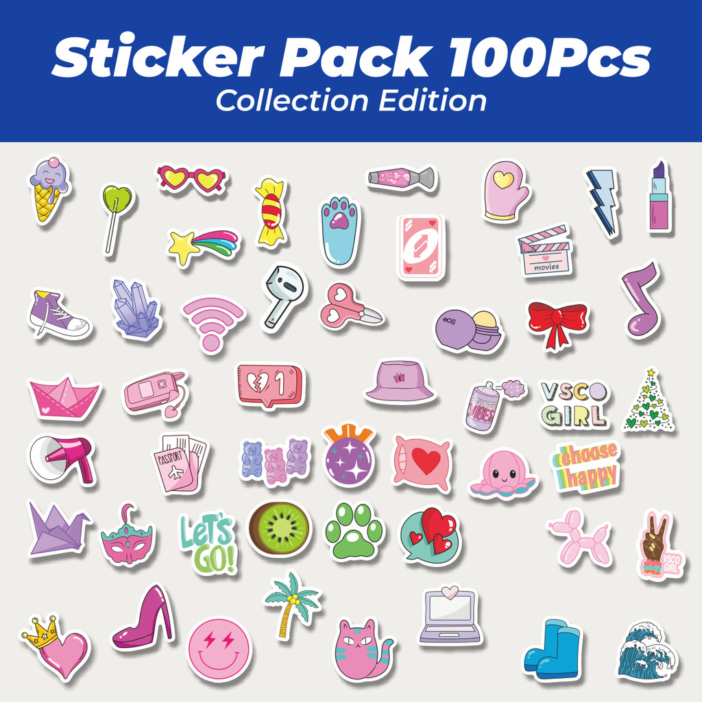 

Hot Stiker VSCO Girl and Aesthetics Stiker Lucu Anti Air Stikers Berperekat Waterproof Sticker Decal Buat Motor Helm Buku Journal Koper Casing HP Laptop Botol Minum