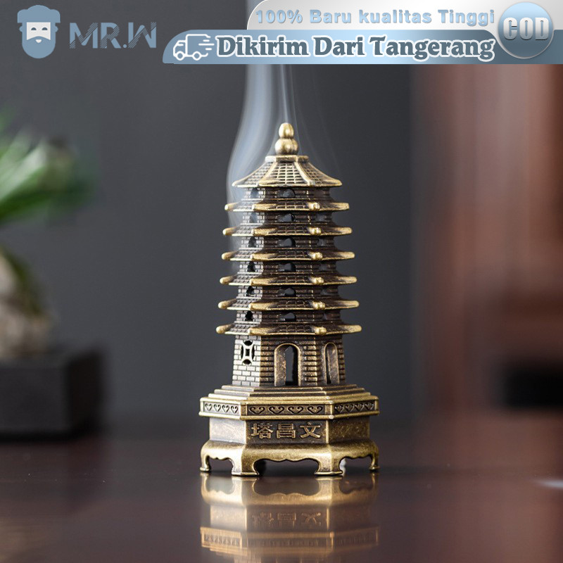 Pembakar Dupa Wadah Bakar Dupa Tempat Pembakaran Dupa Bentuk Menara Kuno Tempat Bakar Bukhur Aesthet