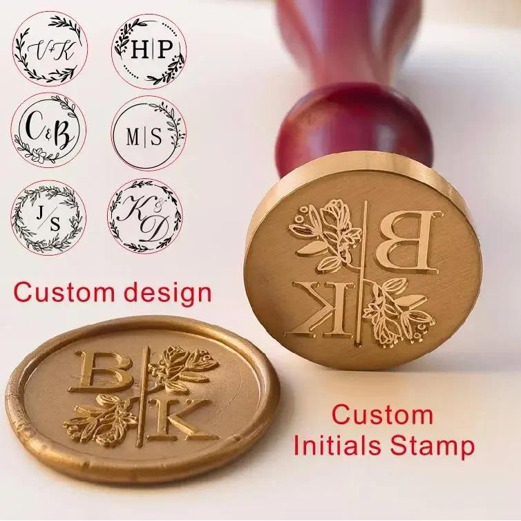 

Personalized Wedding Wax seal stamp with 2 initials,Custom wedding sealing wax stamp Invitation Seal Stamp.initials wax seal