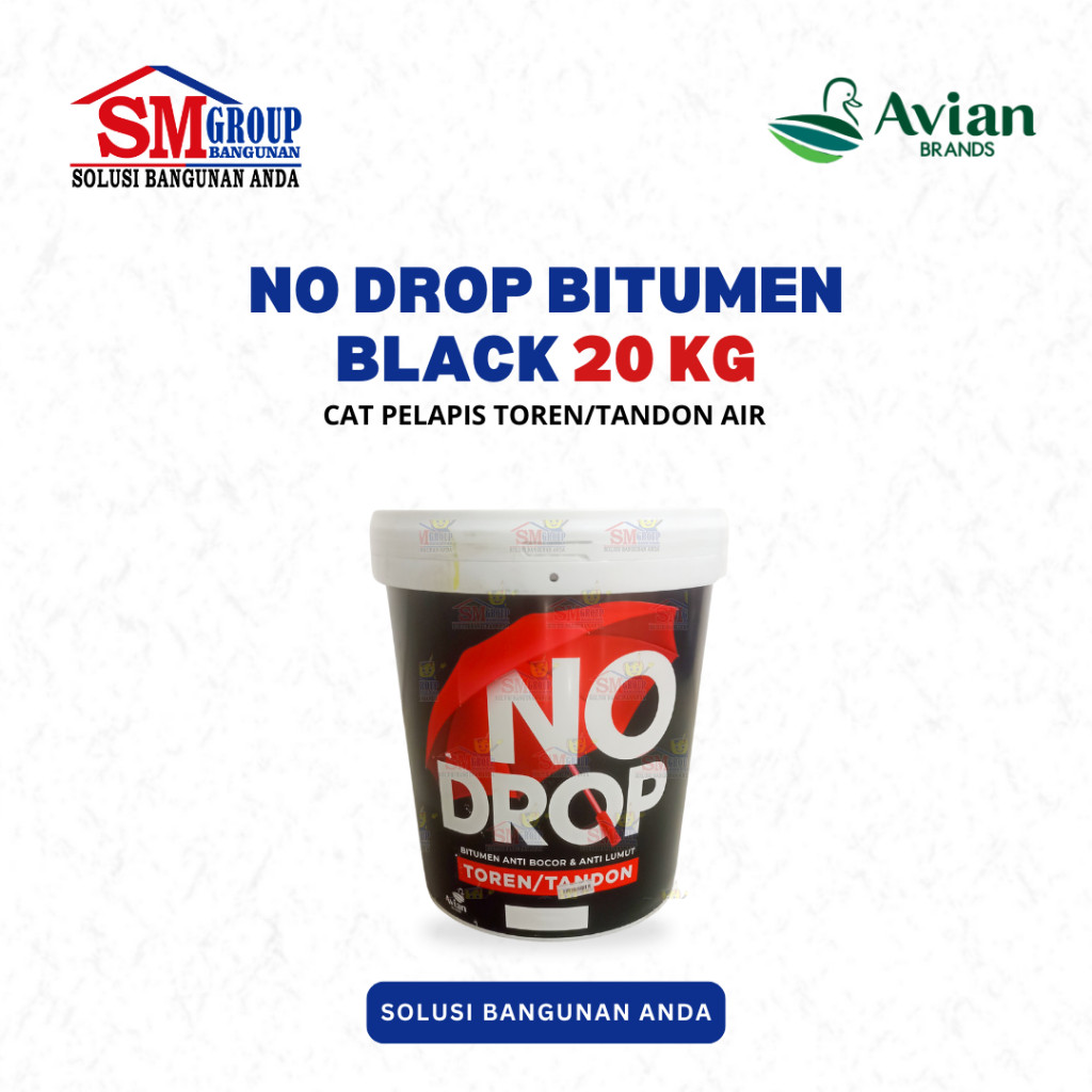 Cat Pelapis Tandon/Toren No Drop Bitumen Black 20 Kg | NO DROP BITUMEN BLACK 20 Kg