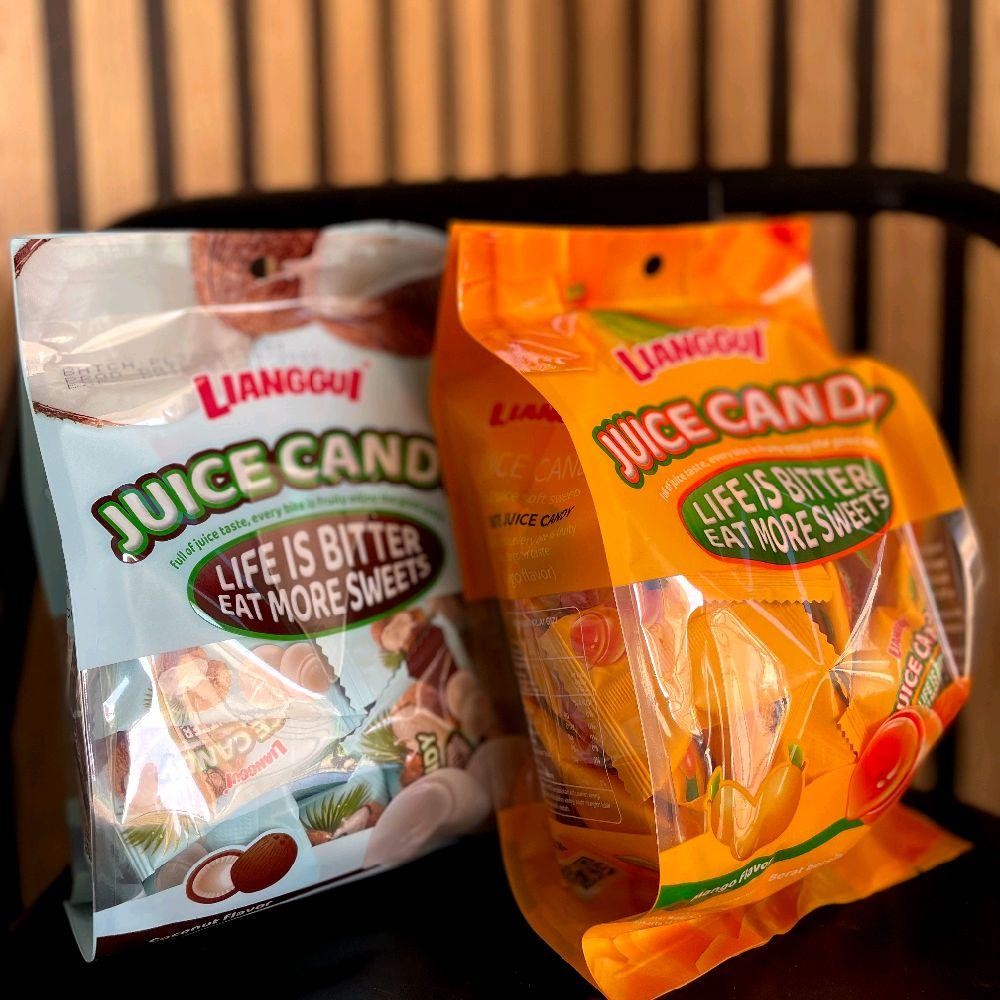

[LIANGGUI] JUICE CANDY MANGO, JUICE CANDY COCONUT, PERMEN RASA MANGGA, KELAPA, RASA JUS BUAH, MANIS, MILK, CEMILAN, SNACK
