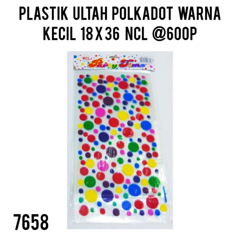 

1 BKS - PLASTIK ULTAH MOTIF POLKADOT KECIL UK 18X36