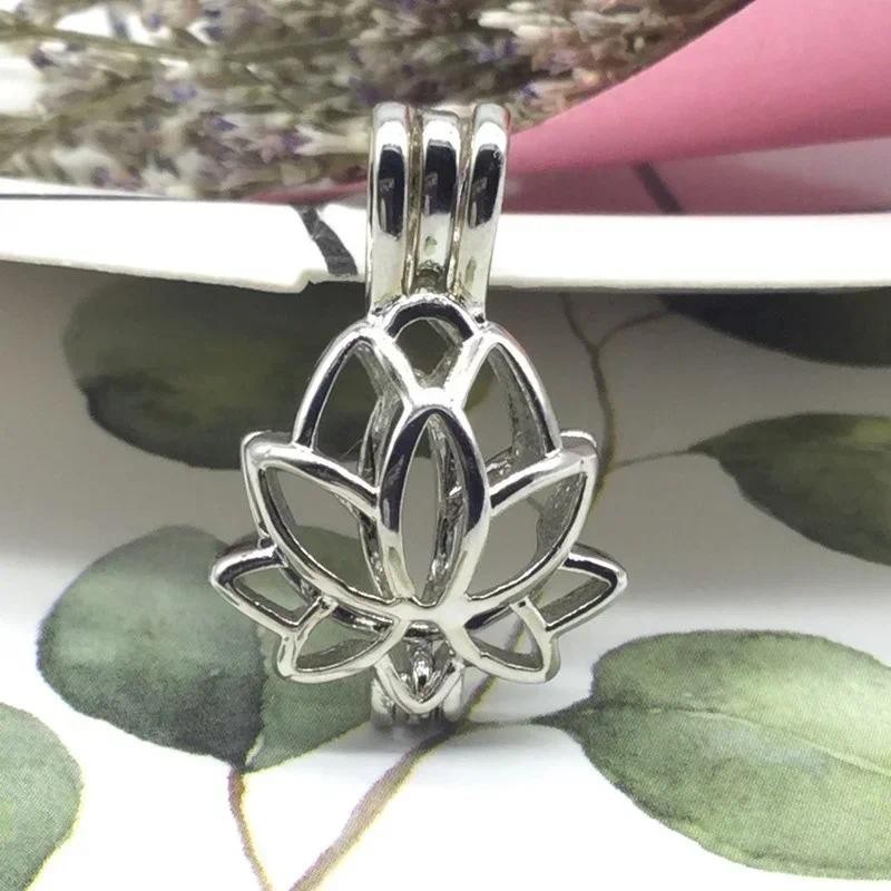 10pcs Hollow Pearl Cage Magic Box Pendant Freshwater Oyster Pearl Accessories Openable DIY Necklace 