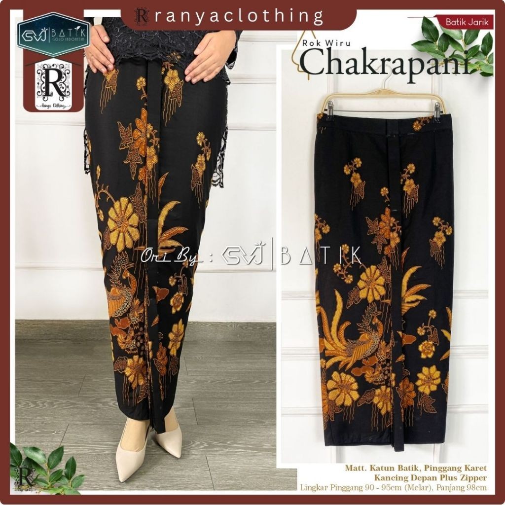 Rok Wiru Span Jarik Motif Batik Solo Sidomukti Chakrapani, Truntum Parang Ori Brand SVJ Batik Solo/T