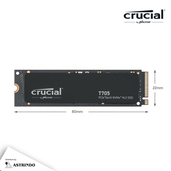 Crucial SSD T705 PCIe Gen5 NVMe M.2 SSD 1TB 2TB 4TB Non Heatsink - 1TB