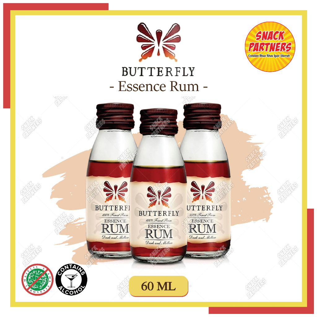 

BUTTERFLY Rum Essence 60 ML - Rhum Jamaica - Kupu KoePoe KoePoe Perisa Rum Essen