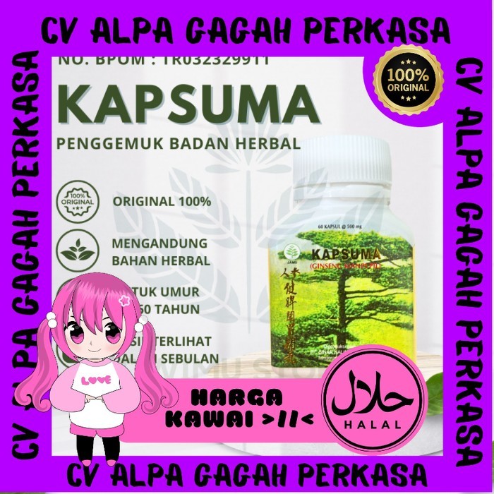 『Alpaa Stores CH』 Ori BEST PROMO KAPSUMA / GINSENG KIAAN PI PIL ORIGINAL / VITAMIN PENGGEMUK BADAN