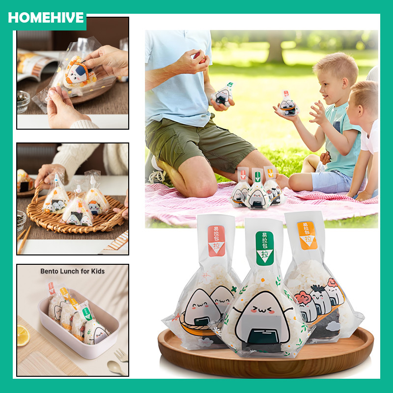 

Segitiga Bungkus Nasi / 50 Lembar Plastik Onigiri Segitiga Bungkus Nasi Wrapper Plastik / Onigiri Wrapper