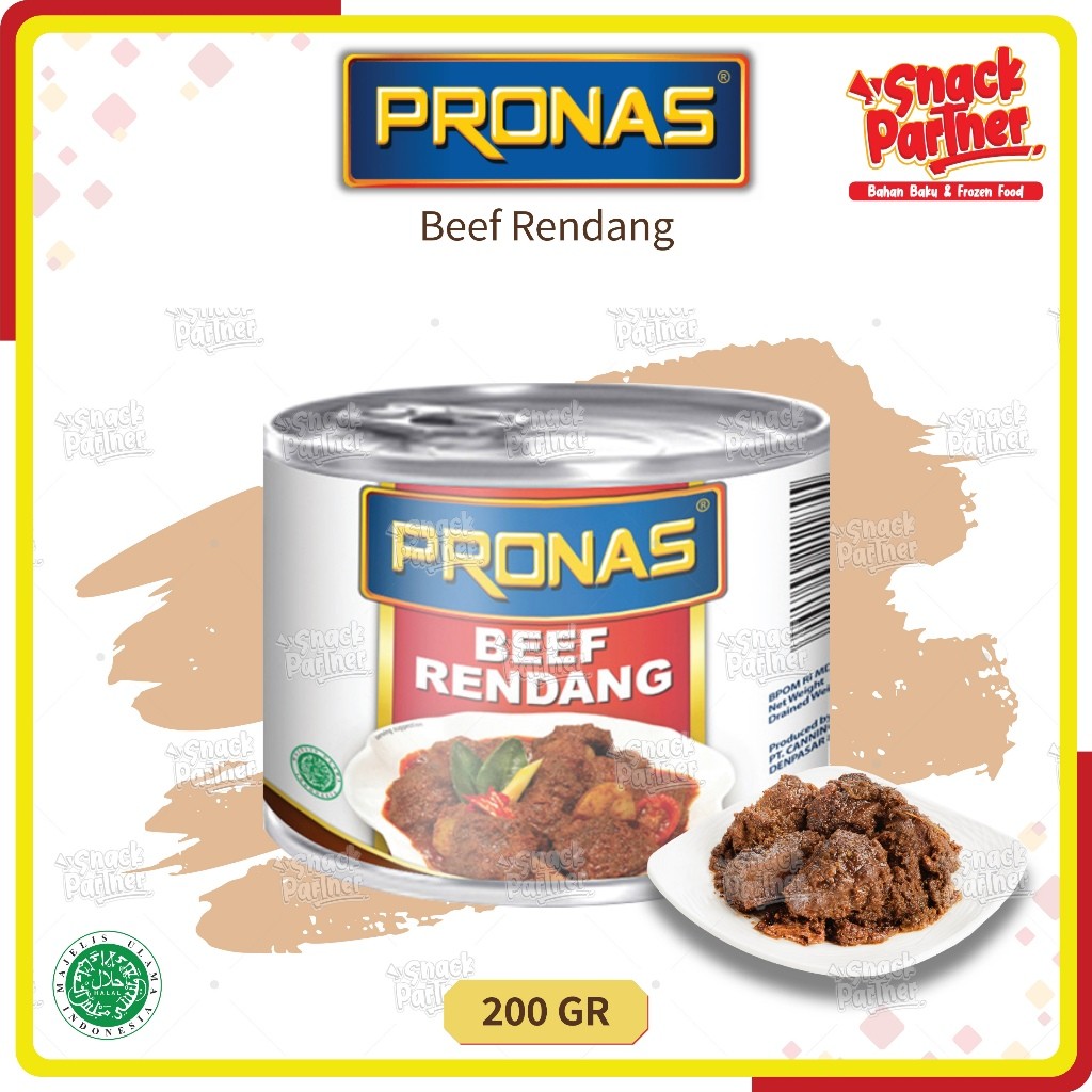 

PRONAS - RENDANG DAGING SAPI 200 GR (Berat Bersih 140 GR) - Beef Rendang Kaleng Instant Siap Cepat Saji 200 GR