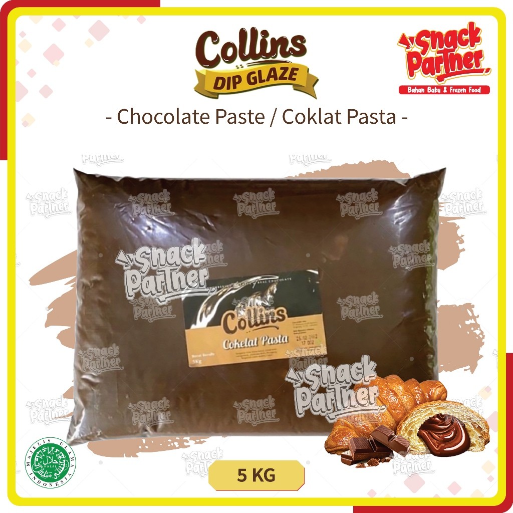 

COLLINS Coklat Pasta 5 KG - Selai Cokelat Isian Donat Roti Kue / Olesan / Choco Filling / Chocolate Paste
