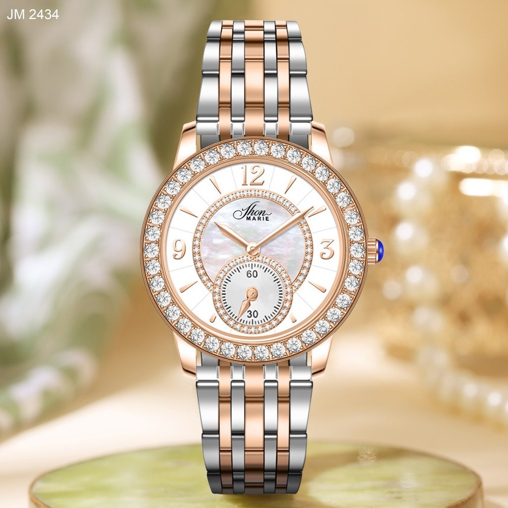 Jam Tangan Wanita Jhon Marie 2434 Rantai Stainless Steel Original