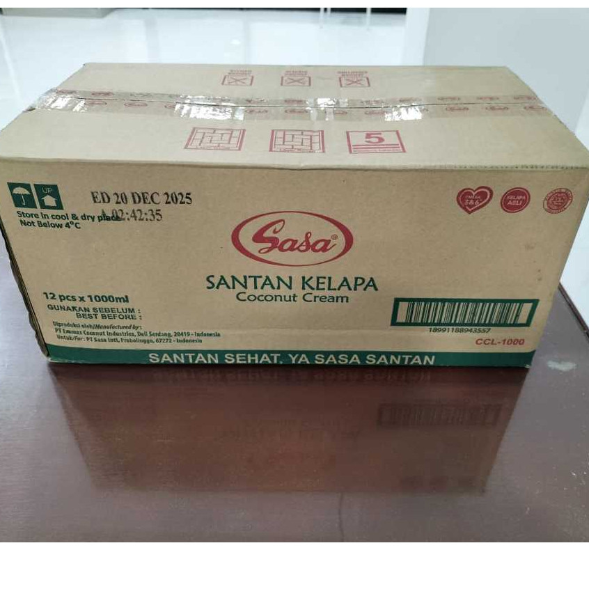 

Sasa Santan Kelapa 1 Liter / Karton ( 1000 Ml X 12 Bks )