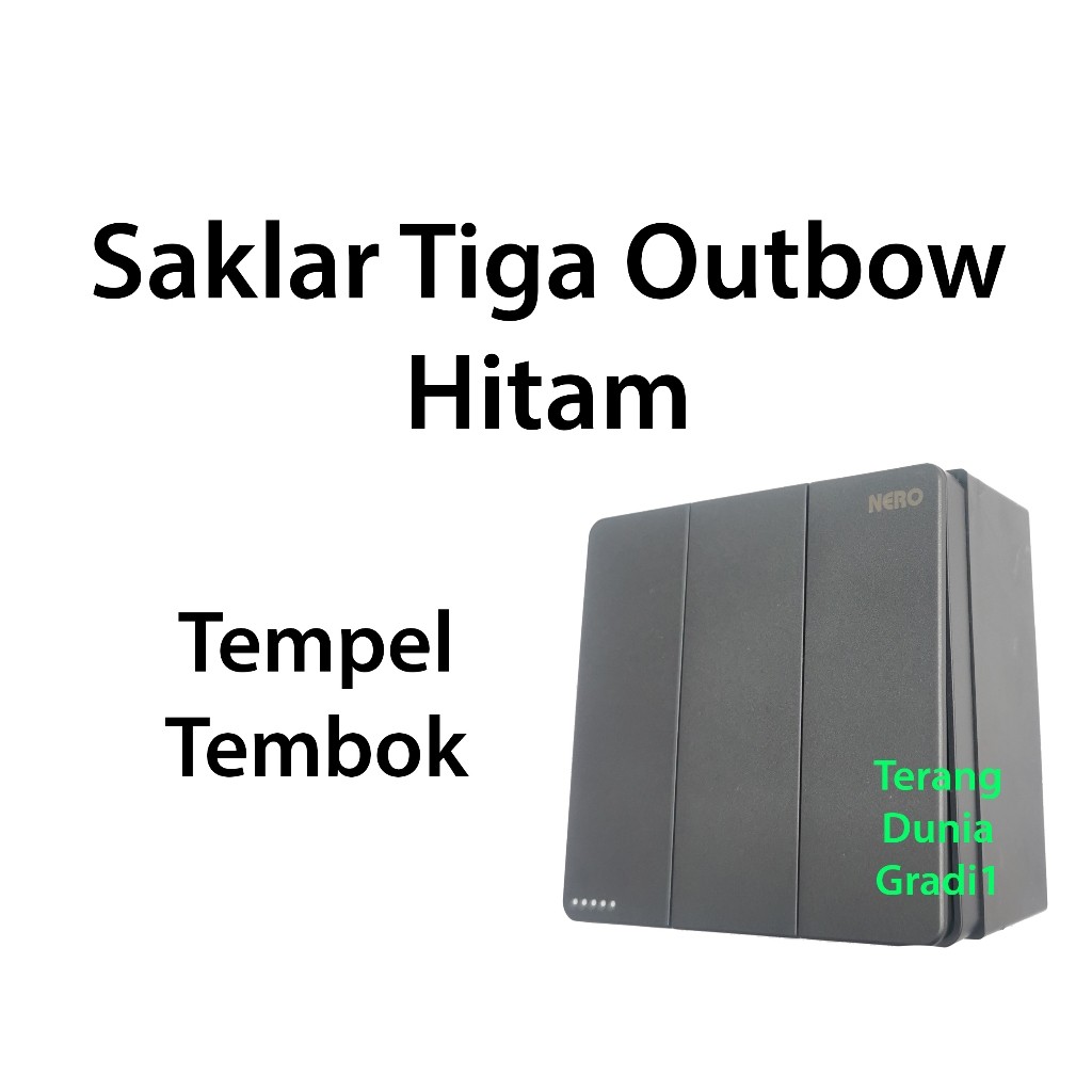 Saklar Tiga Tempel Hitam Saklar Tiga Outbow Hitam Saklar Tripel Hitam Tempel Saklar 3Gang Triple Hit