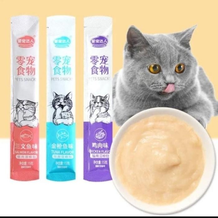 

DAREN CREAMY CAT STRIP 15 GRM SNACK KUCING CEMILAN KUCING MAKANAN HEWA - Ayam