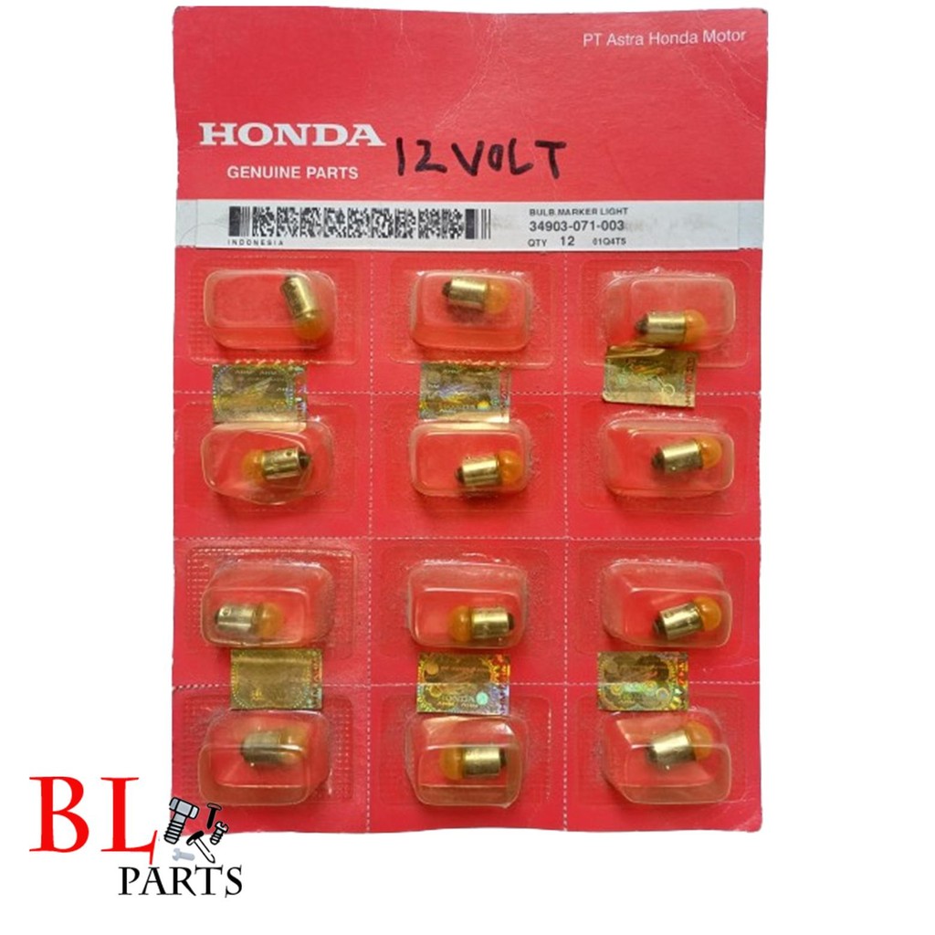 Bohlam Lampu Senja  Kuning Motor Honda GL 12 Volt  Original