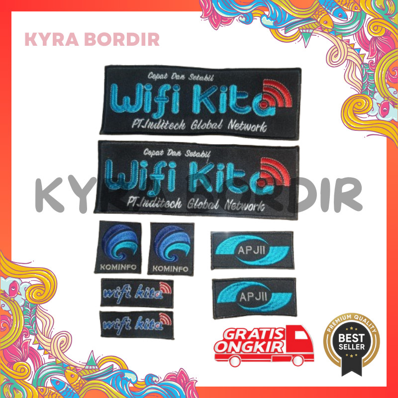 LOGO BORDIR CUSTOM SATUAN DESAIN SENDIRI - LOGO BORDIR KOMPUTER SATUAN REQUEST SENDIRI BORDIR KLATEN