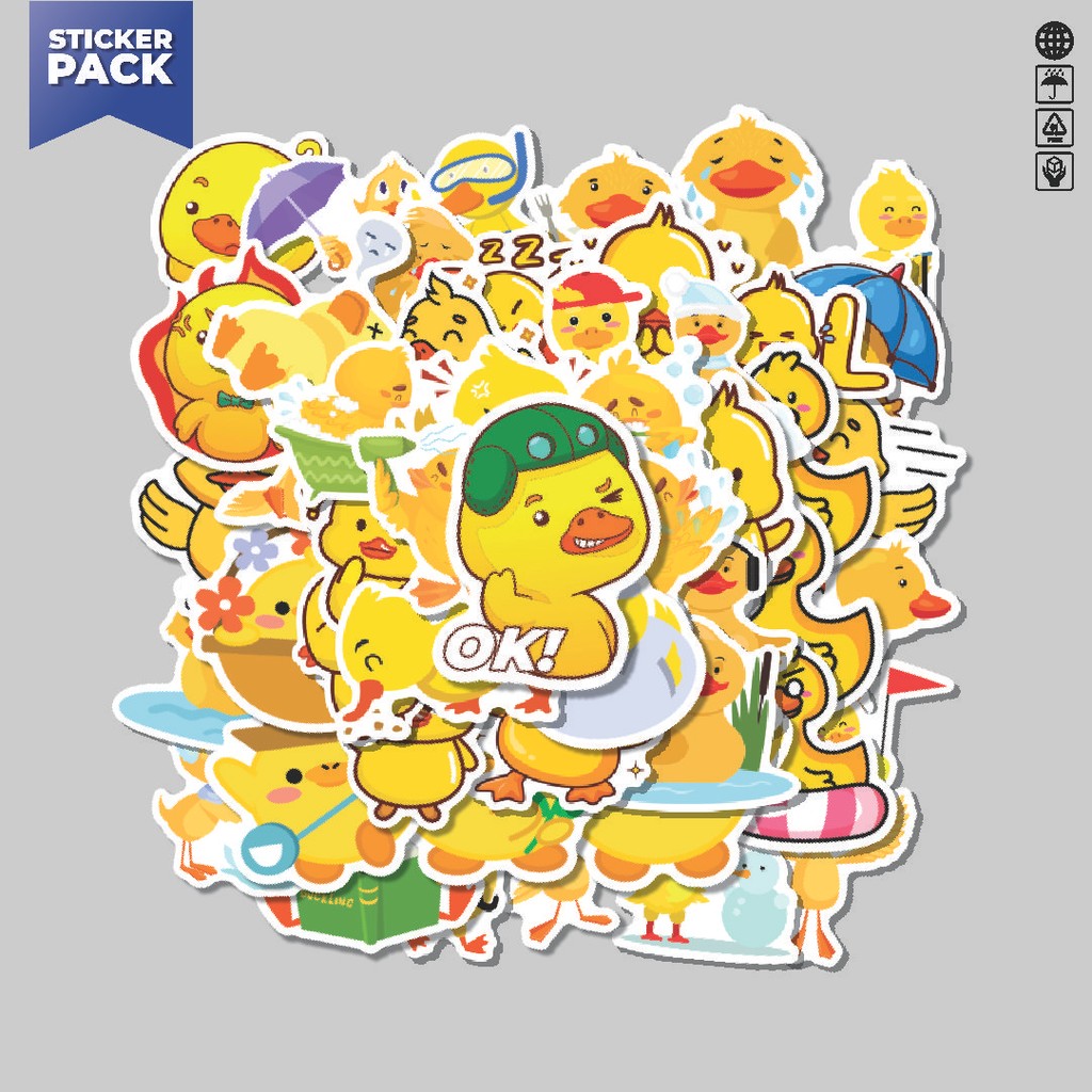 

[100PCS]Stiker Pack Stiker Hewan Bebek Aesthetic Vinyl Anti Air Dekorasi Sticker Laptop Buku Journal Koper Helm Casing HP Gitar Helm Skateboard