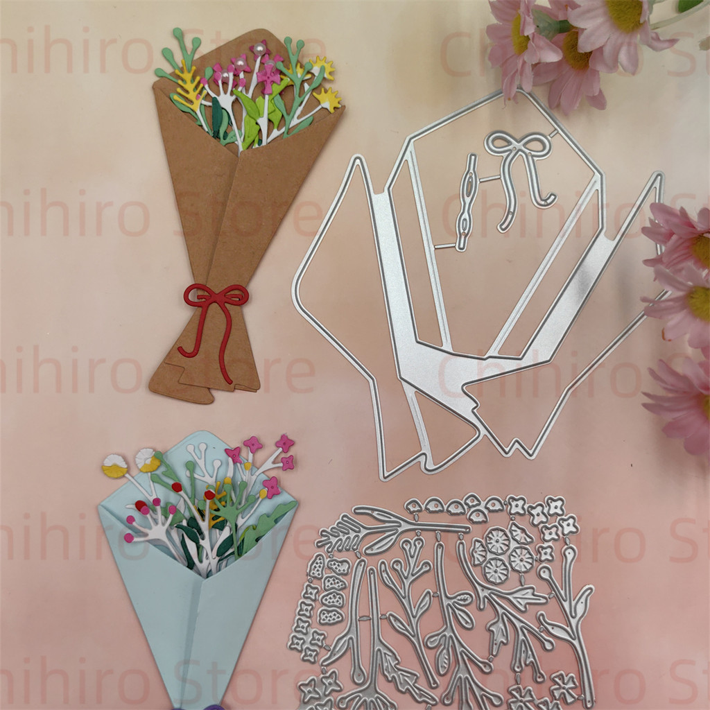 

Metal Cutting Dies Bouquet Flower Dies For DIY Scrapbooking Embossing Decorative Crafts Supplies Cards Making