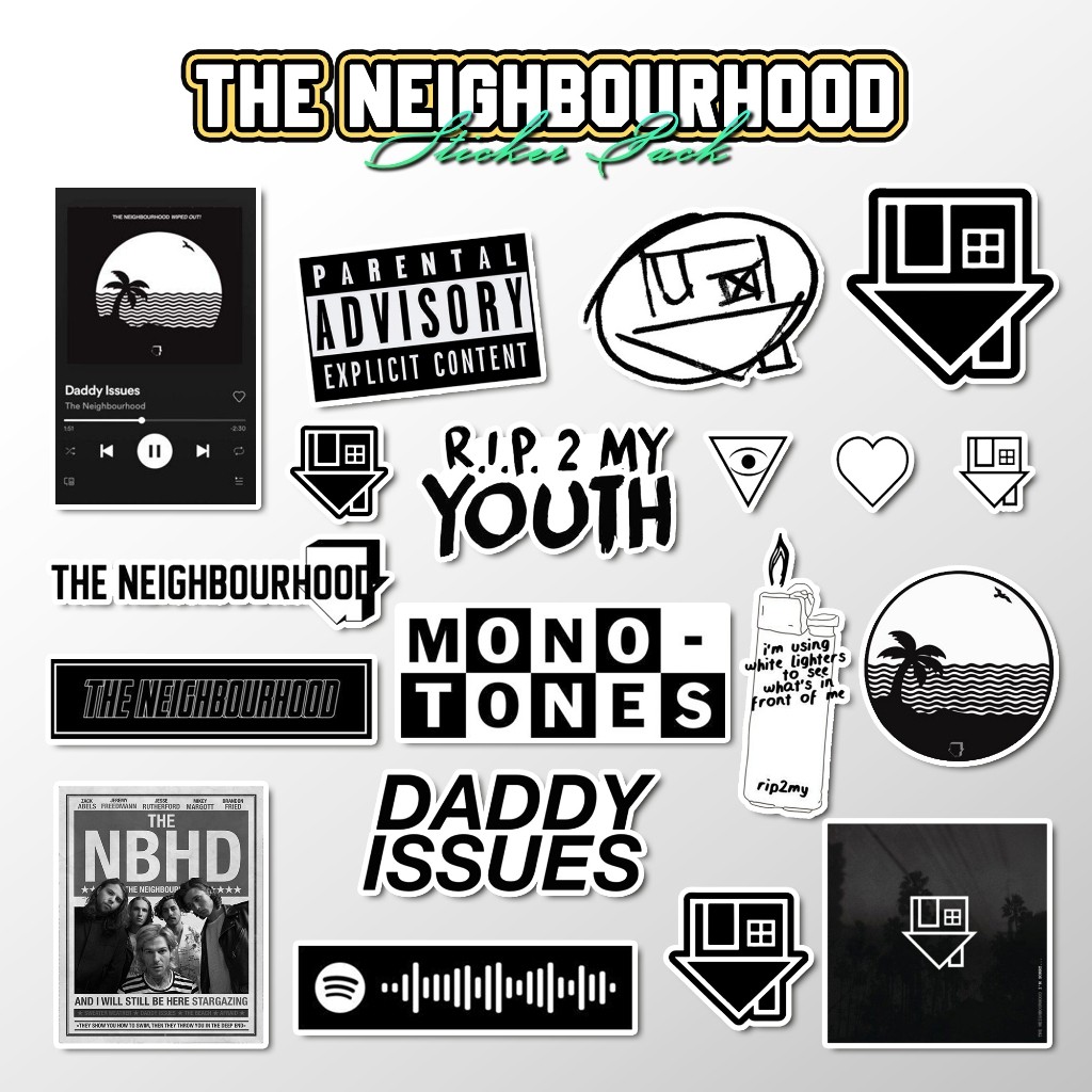 

Stiker The Neighbourhood Band Pack | Anti Air Anti Luntur | Aesthetic Sticker Hp Laptop