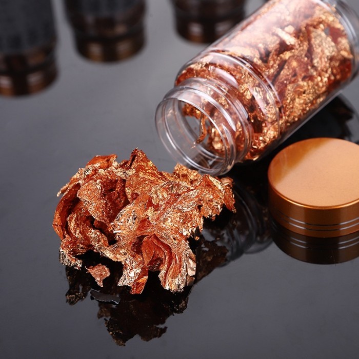 

NG Edible Gold Leaf Kertas Emas Bisa Dimakan Food Grade Dekorasi Bakery Cake Birthday Wedding Cake 2 Gram - Mawar emasNG