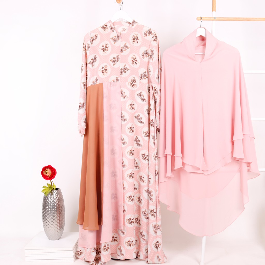 Prive Scarf - Dress Prive Ameera 01 Set Khimar Syari Premium by Nadiya