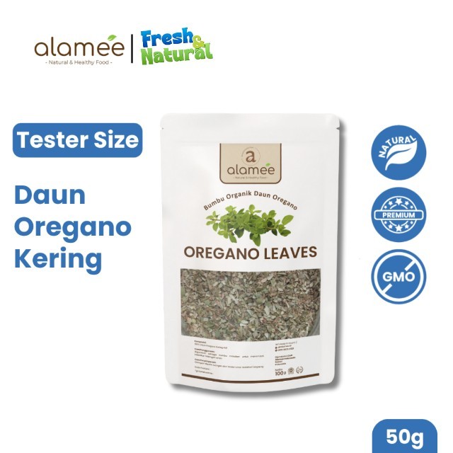 

ALAMEE Oregano Kering Dried Leaves Flakes Garnish Murni Asli Tanpa Campuran Bumbu Dapur Organik 50g fresh and natural