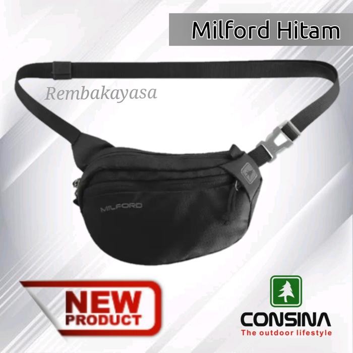 Consina Milford Tas Selempang Pinggang Waistbag - Milford Hitam