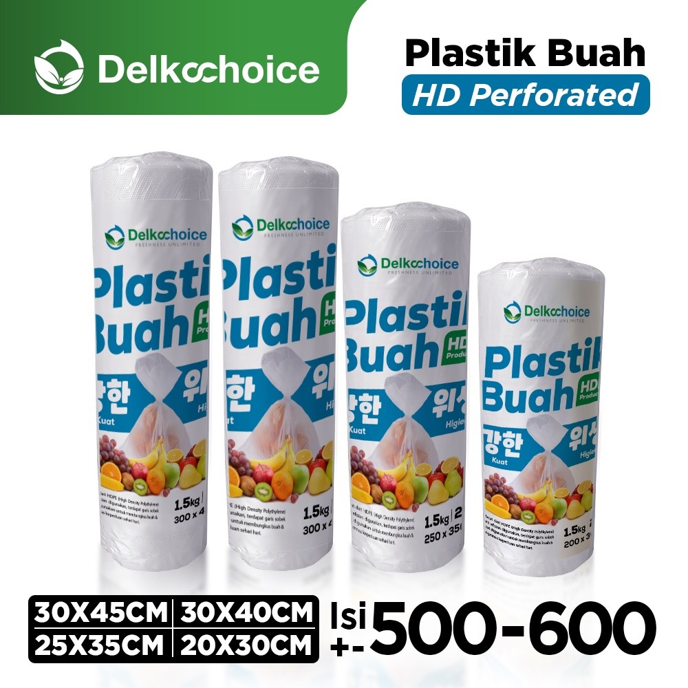 Plastik Buah / Plastik Fotocopy | Plastik HD Roll Premium Delkochoice | 20x30 / 25x35 / 30x40 / 30x4