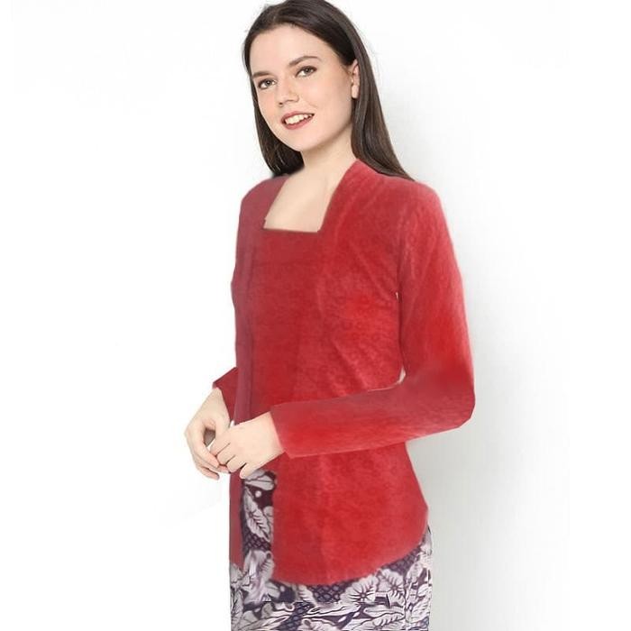 

Kebaya Kutubaru Embos Merah Cabe - M
