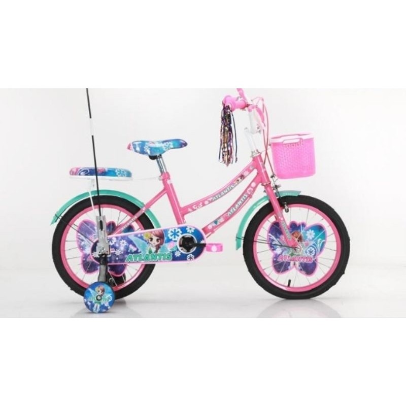(Gojek/JNE) Mini Atlantis ukuran 12 /16 /18 inch gambar kuda poni unicorn sepeda anak perempuan cewe