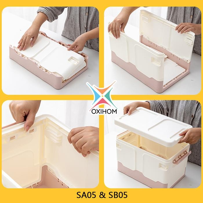 

Promo Oxihom Kotak Lipat Kontainer Plastik Folding Container Plastic Storage Box Mainan Pakaian - SYX1911 Blue Terlaris