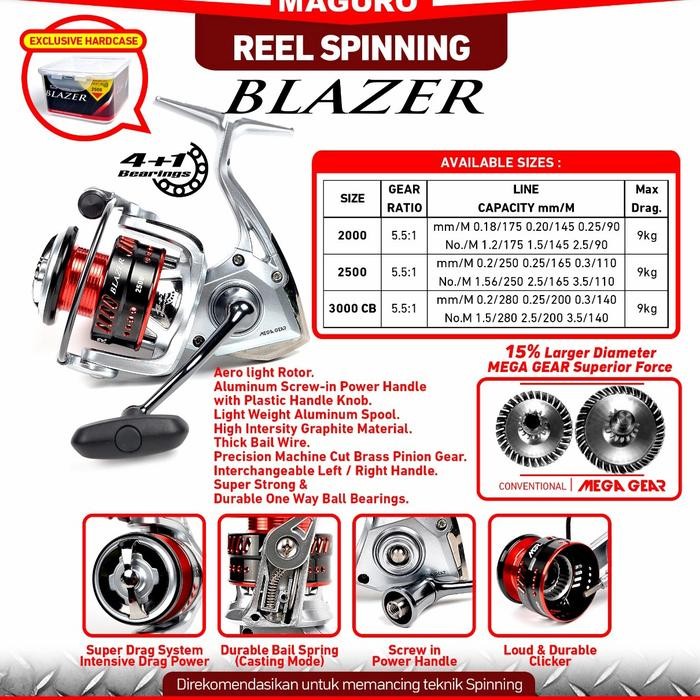 Reel pancing MAGURO BLAZER - 3000CB